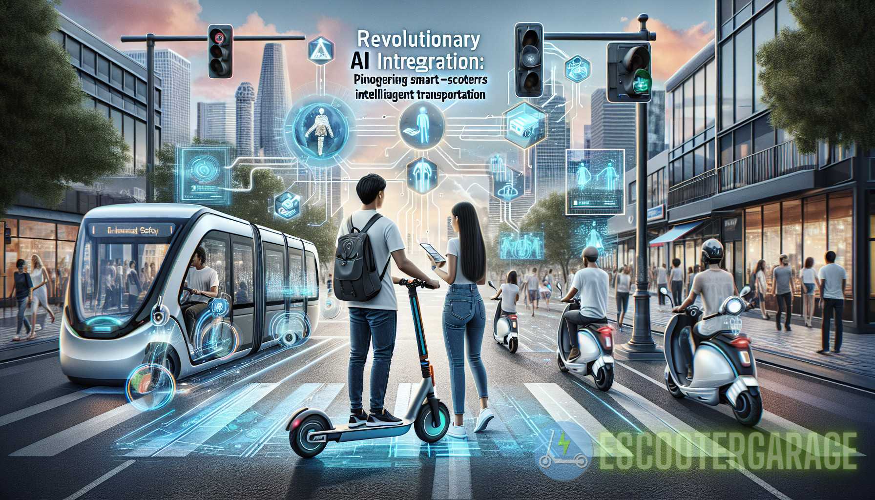 Illustration for section: 1. Enhanced Safety - ai scooters